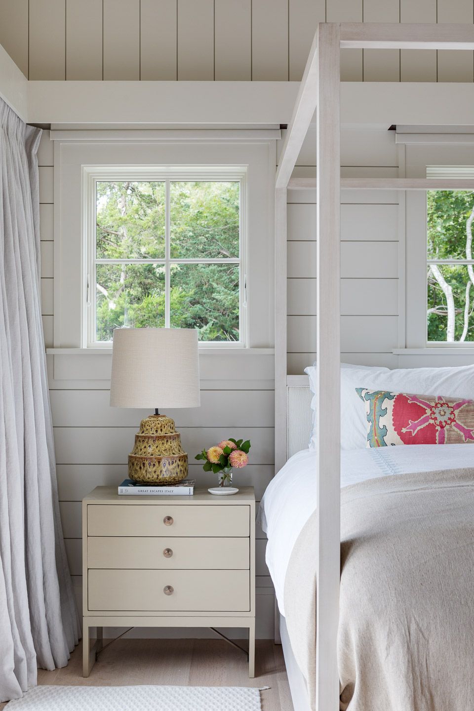 Detail Primary Bedroom with sidetable