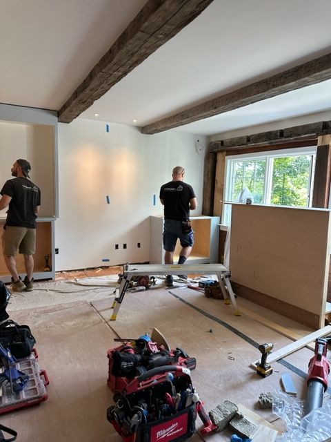 Farmhouse progress building bookcase