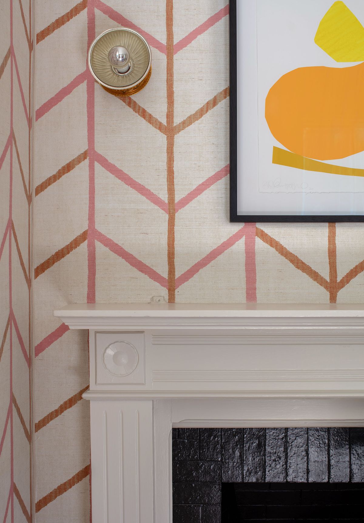 8 Brookline Victorian Dining Room Wallpaper Detail photo by Michael J. Lee